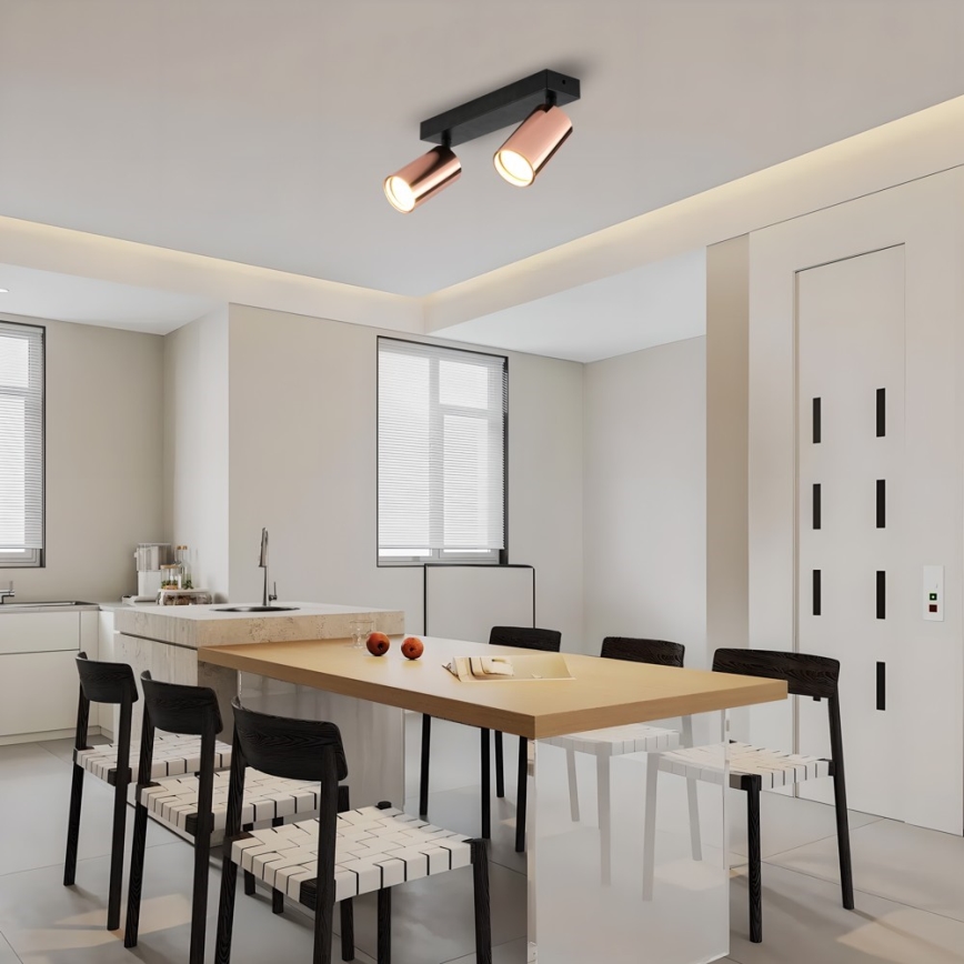 Immax NEO 08302L - Spotleuchte PUNTO 2xGU10/9W/230V Roségold