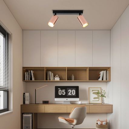 Immax NEO 08302L - Spotleuchte PUNTO 2xGU10/9W/230V Roségold