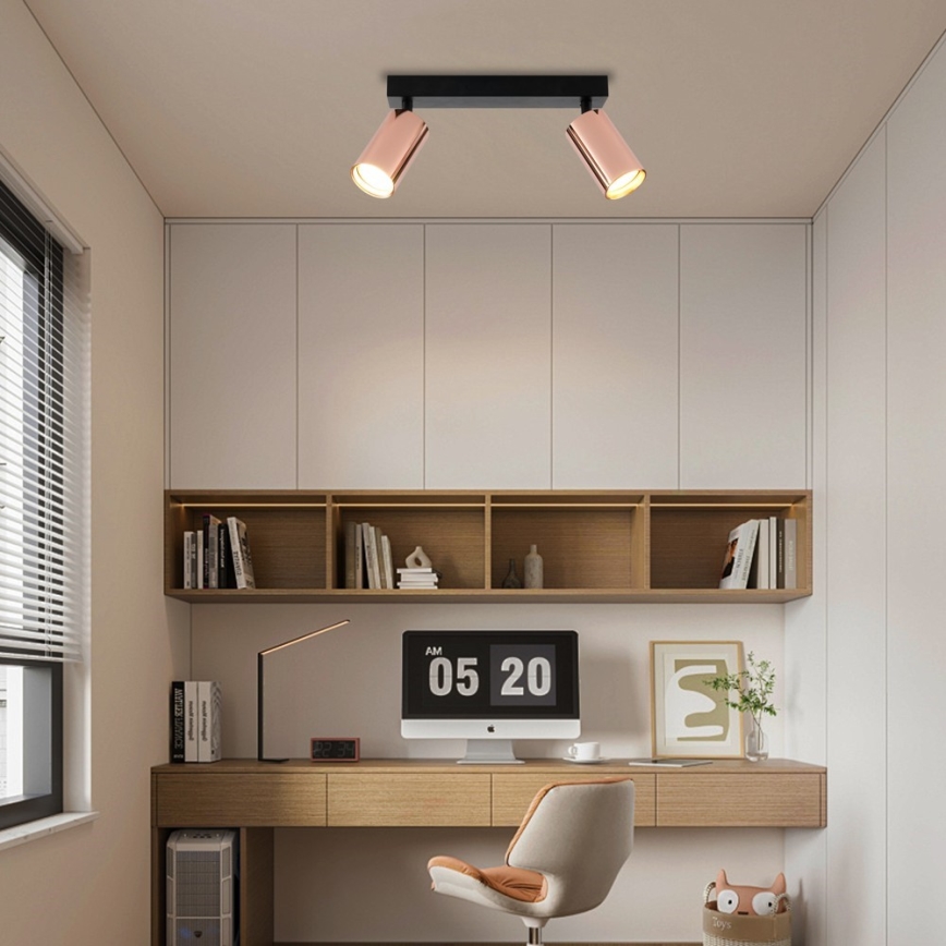 Immax NEO 08302L - Spotleuchte PUNTO 2xGU10/9W/230V Roségold