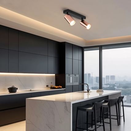 Immax NEO 08302L - Spotleuchte PUNTO 2xGU10/9W/230V Roségold