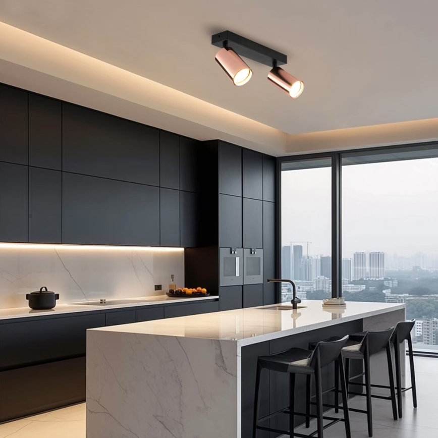 Immax NEO 08302L - Spotleuchte PUNTO 2xGU10/9W/230V Roségold