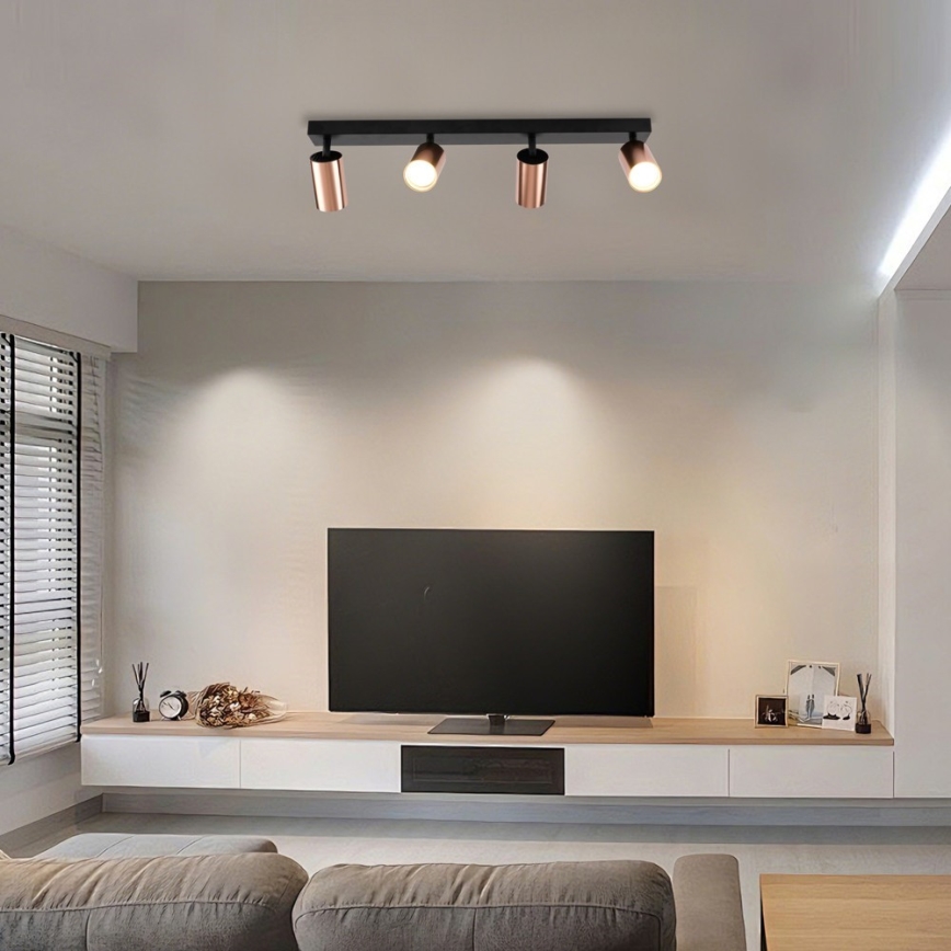 Immax NEO 08303L - Deckenstrahler PUNTO 4xGU10/9W/230V Roségold