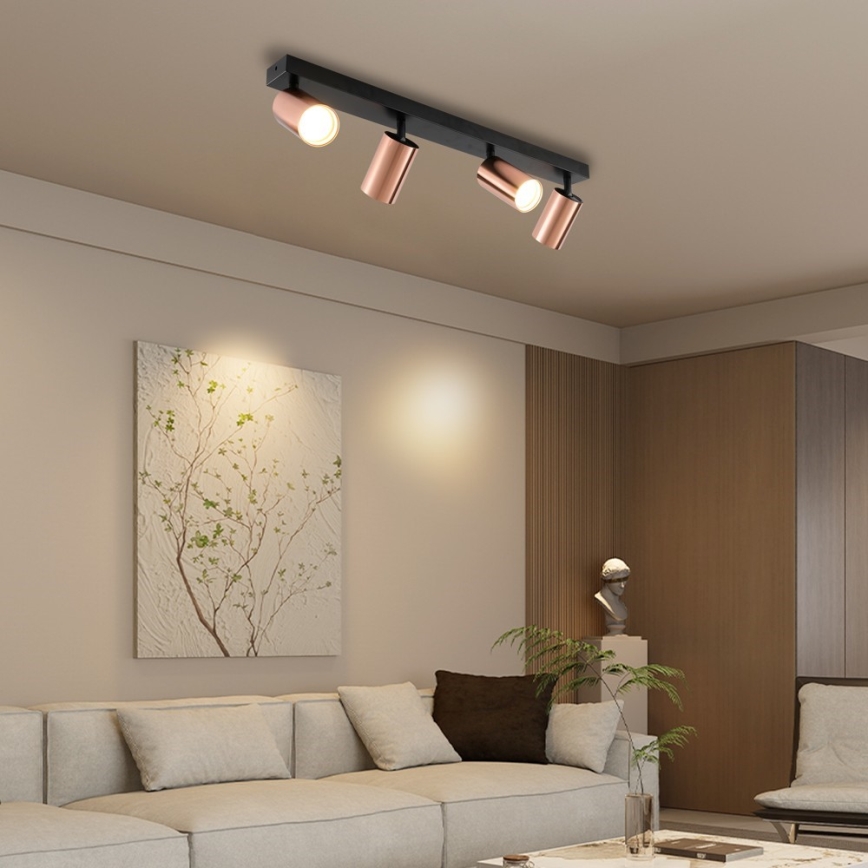 Immax NEO 08303L - Deckenstrahler PUNTO 4xGU10/9W/230V Roségold