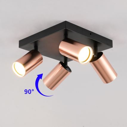 Immax NEO 08304L - Deckenspot PUNTO 4xGU10/9W/230V Roségold