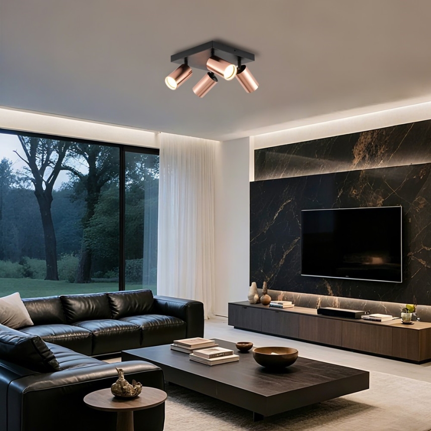 Immax NEO 08304L - Deckenspot PUNTO 4xGU10/9W/230V Roségold