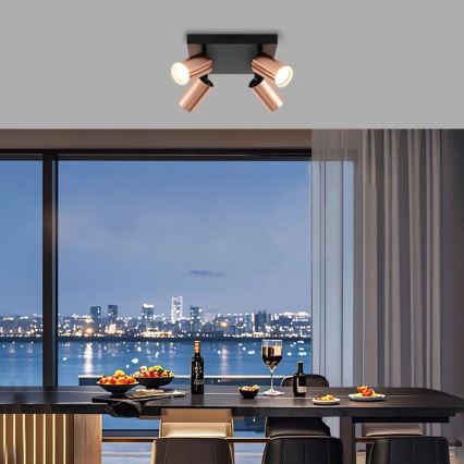 Immax NEO 08304L - Deckenspot PUNTO 4xGU10/9W/230V Roségold