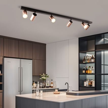 Immax NEO 08305L - Deckenspot PUNTO 6xGU10/9W/230V Roségold