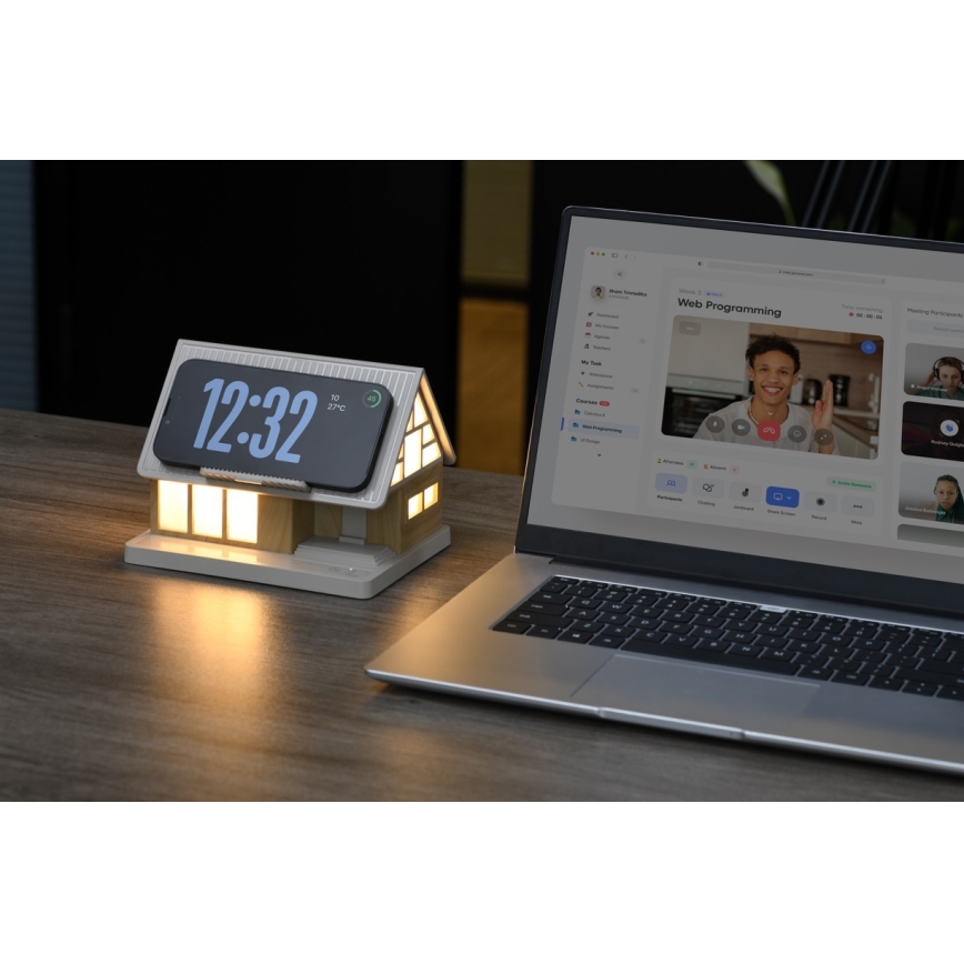 Immax NEO 09108L - LED-Tischlampe mit kabelloser Ladefunktion DREAM HOME LED/2W/230V
