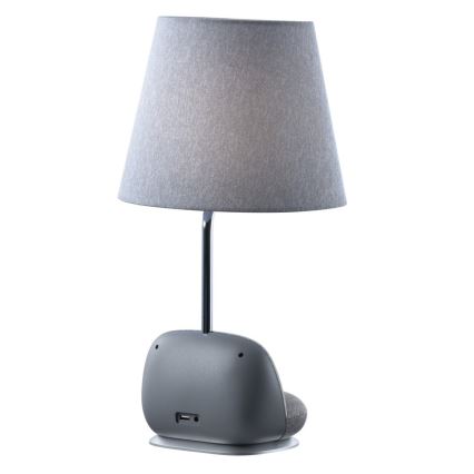 Immax NEO 09109L - Dimmbare LED-Tischlampe mit kabelloser Qi-Ladefunktion SOFA LED/6W/230V grau