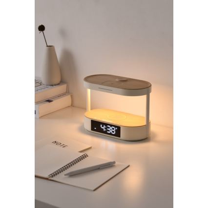 Immax NEO 09111L - dimmbare LED-Tischlampe mit Wecker und Ladefunktion TRIPLE DOCK LED/1,5W/5V