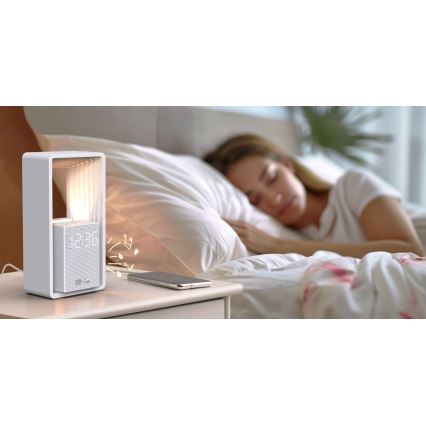 Immax NEO 09113L - LED-Tischlampe CALM mit Wecker und Ladefunktion, LED/3,5 W/5 V