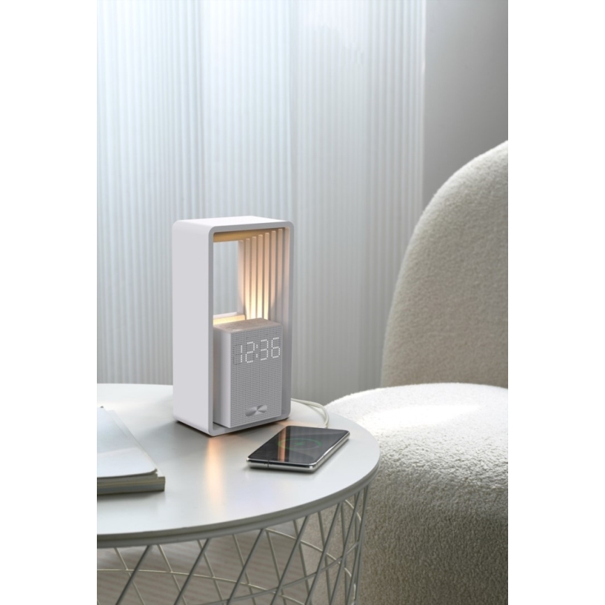 Immax NEO 09113L - LED-Tischlampe CALM mit Wecker und Ladefunktion, LED/3,5 W/5 V