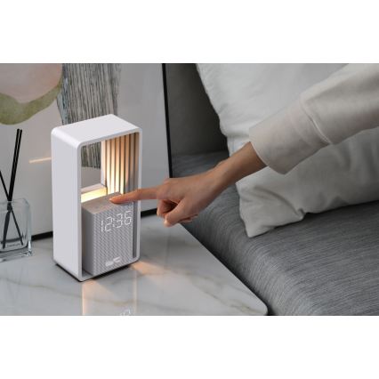 Immax NEO 09113L - LED-Tischlampe CALM mit Wecker und Ladefunktion, LED/3,5 W/5 V