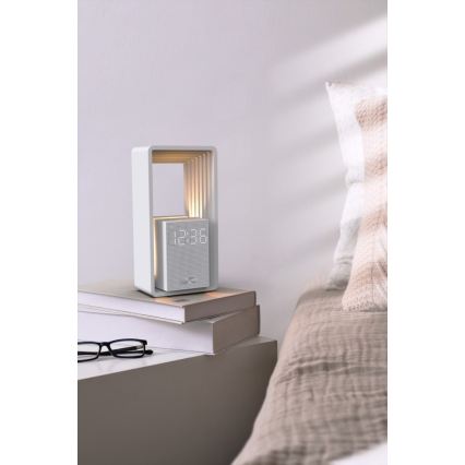Immax NEO 09113L - LED-Tischlampe CALM mit Wecker und Ladefunktion, LED/3,5 W/5 V