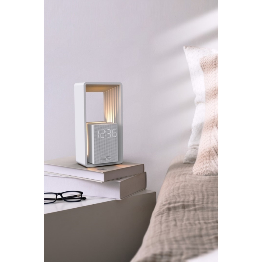 Immax NEO 09113L - LED-Tischlampe CALM mit Wecker und Ladefunktion, LED/3,5 W/5 V