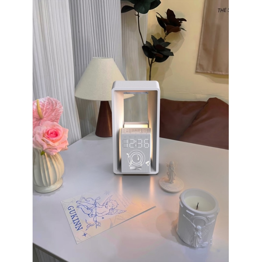 Immax NEO 09113L - LED-Tischlampe CALM mit Wecker und Ladefunktion, LED/3,5 W/5 V