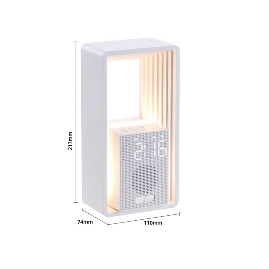 Immax NEO 09113L - LED-Tischlampe CALM mit Wecker und Ladefunktion, LED/3,5 W/5 V