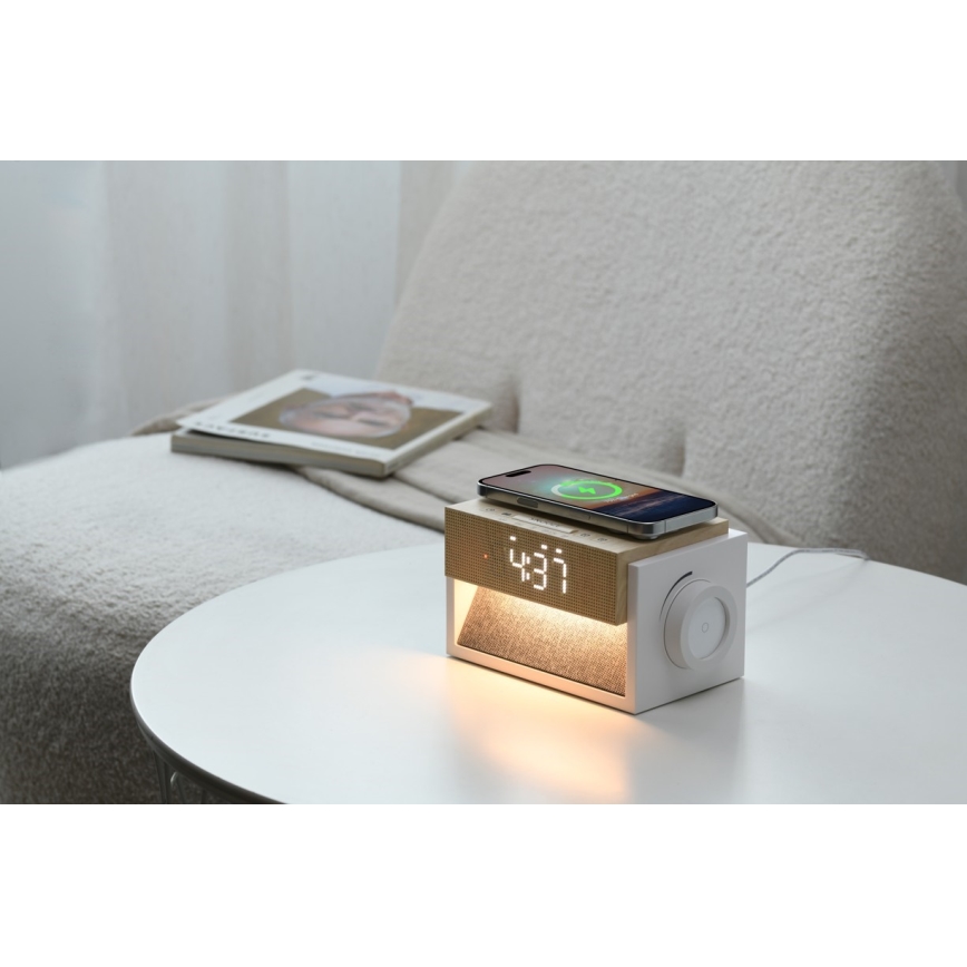 Immax NEO 09114L - LED-Tischlampe mit Wecker und USB-Ladefunktion CALM LED/1,2W/5V
