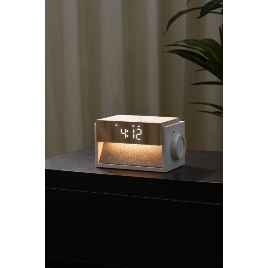 Immax NEO 09114L - LED-Tischlampe mit Wecker und USB-Ladefunktion CALM LED/1,2W/5V