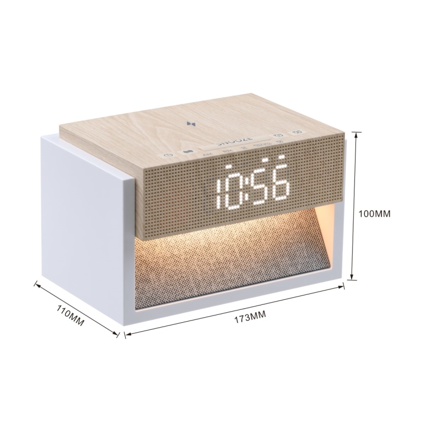Immax NEO 09114L - LED-Tischlampe mit Wecker und USB-Ladefunktion CALM LED/1,2W/5V