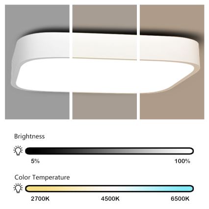 Immax NEO - LED Deckenleuchte mit Fernbedienung RECUADRO LED/67W/230V Tuya