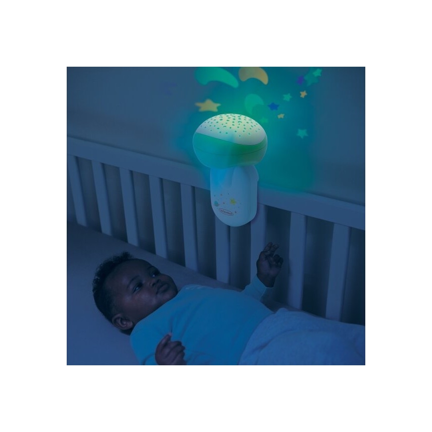 Infantino - Babybett-Mobile mit Melodie 3in1 3xAA grün