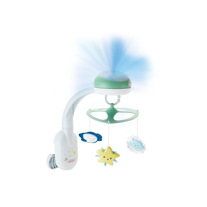Infantino - Babybett-Mobile mit Melodie 3in1 3xAA grün