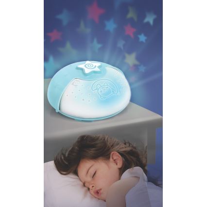 Infantino - Kinderlampe mit Projektor 3xAA blau