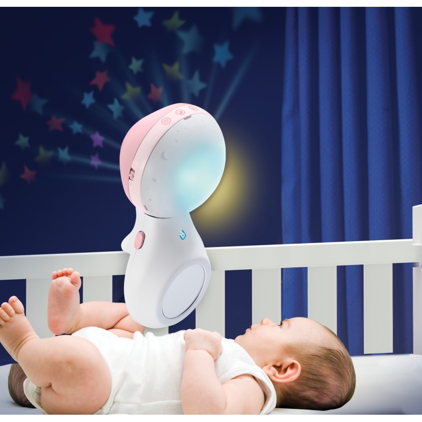 Infantino – Krippenmobile mit Musik 3in1 3xAAA rosa