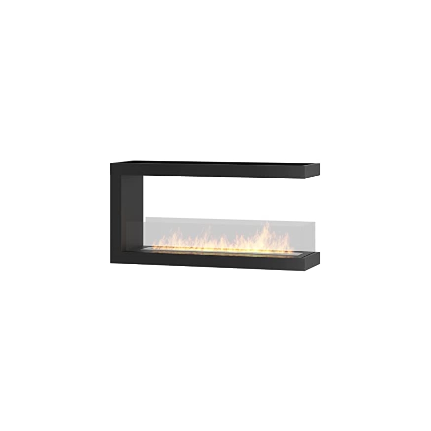 InFire – BIO-Eckkamin 100x50 cm 3kW bifazial