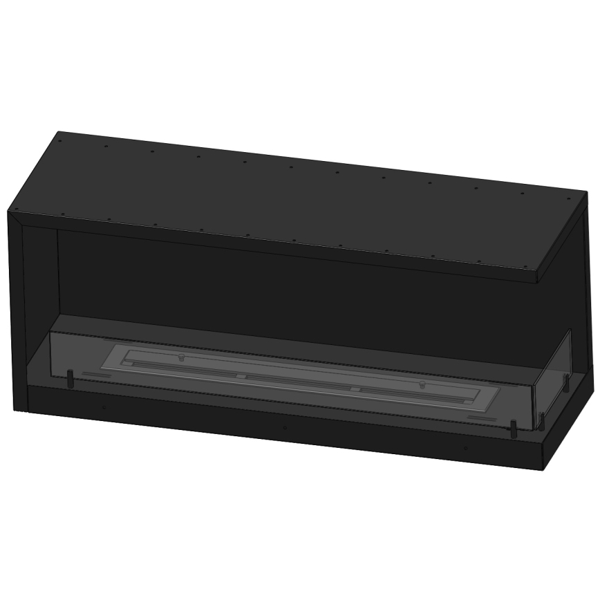 InFire – BIO-Eckkamin 110x45 cm 3kW schwarz