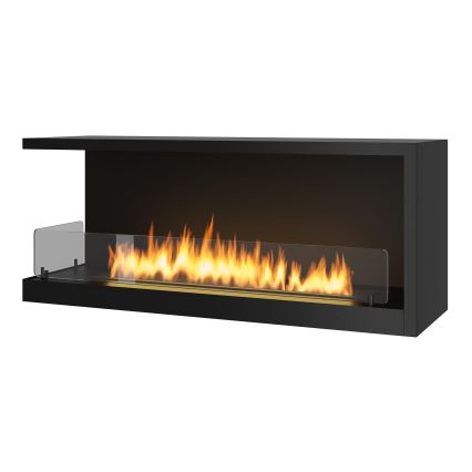 InFire – BIO-Eckkamin 110x45 cm 3kW schwarz