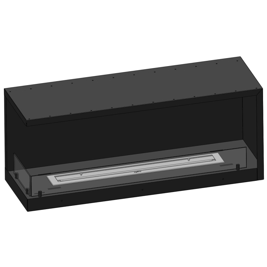 InFire – BIO-Eckkamin 110x45 cm 3kW schwarz