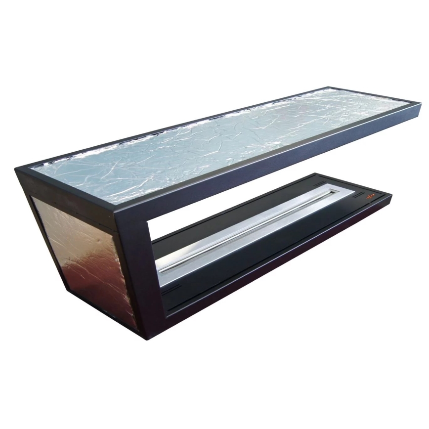 InFire – BIO-Eckkamin 120x50 cm 3kW bifazial