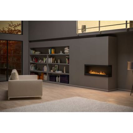 InFire - BIO-Eckkamin 45x120 cm 3kW schwarz