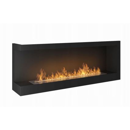 InFire - BIO-Eckkamin 45x120 cm 3kW schwarz