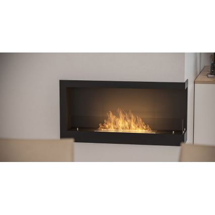 InFire - BIO-Eckkamin 45x90 cm 3kW schwarz