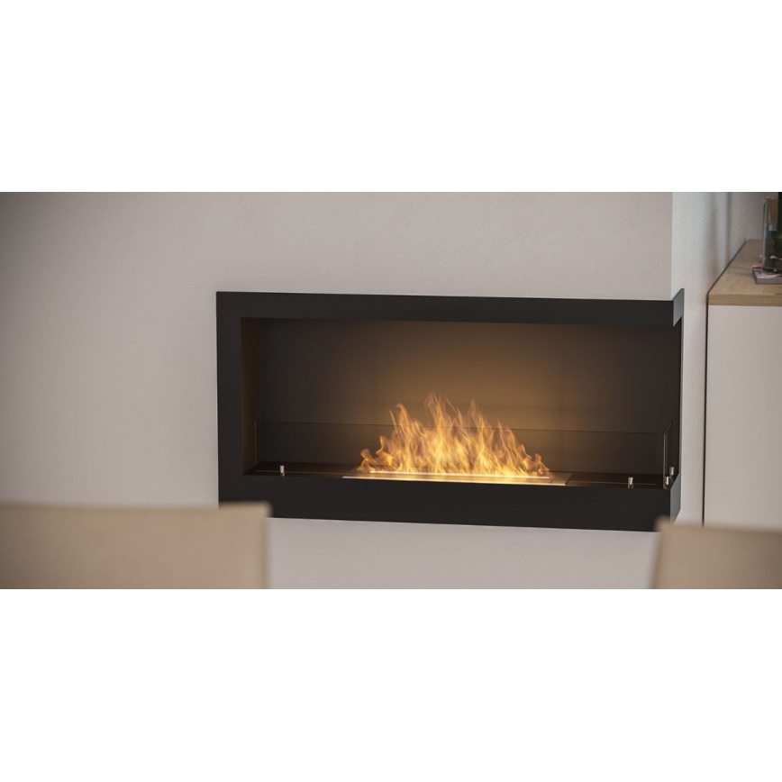InFire - BIO-Eckkamin 45x90 cm 3kW schwarz