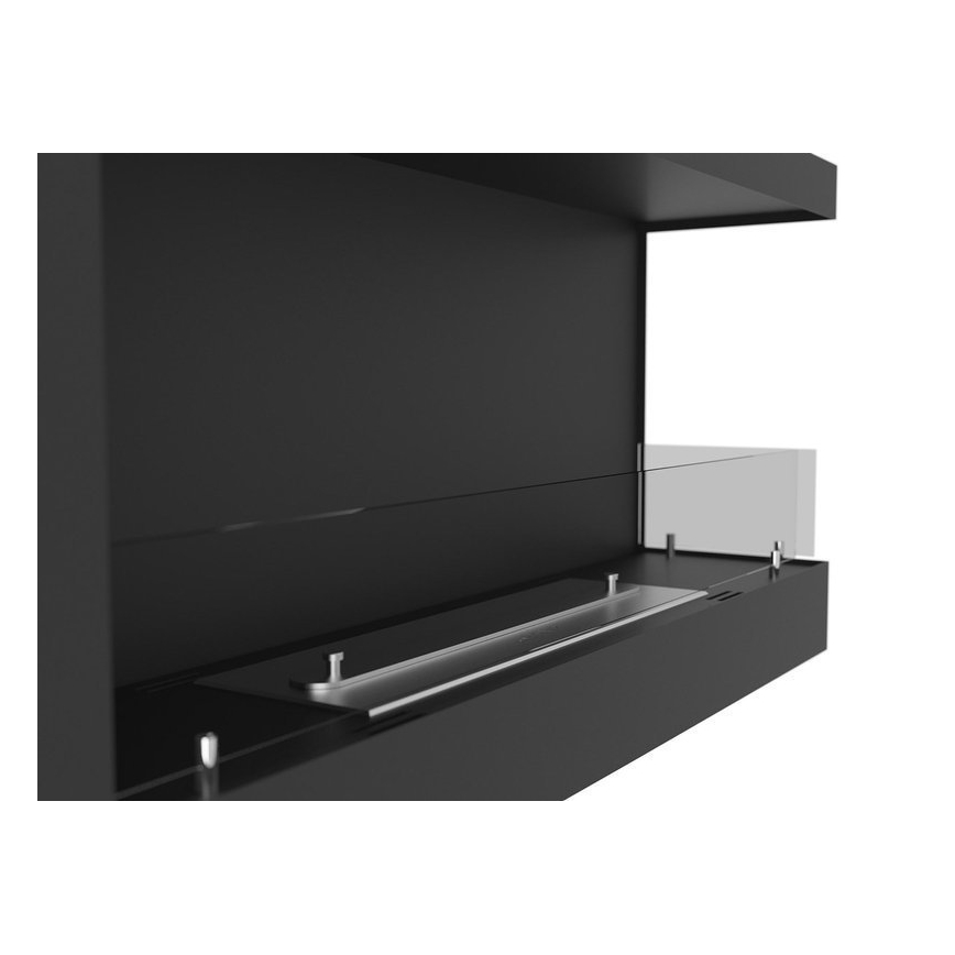 InFire - BIO-Eckkamin 45x90 cm 3kW schwarz