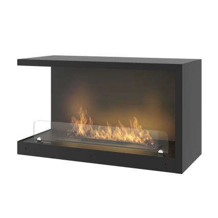 InFire – BIO-Eckkamin 80x45 cm 3kW schwarz