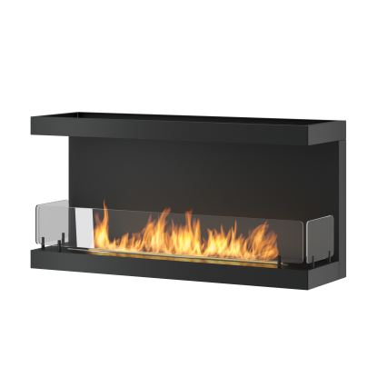 InFire – BIO-Einbaukamin 100x50 cm 3kW schwarz