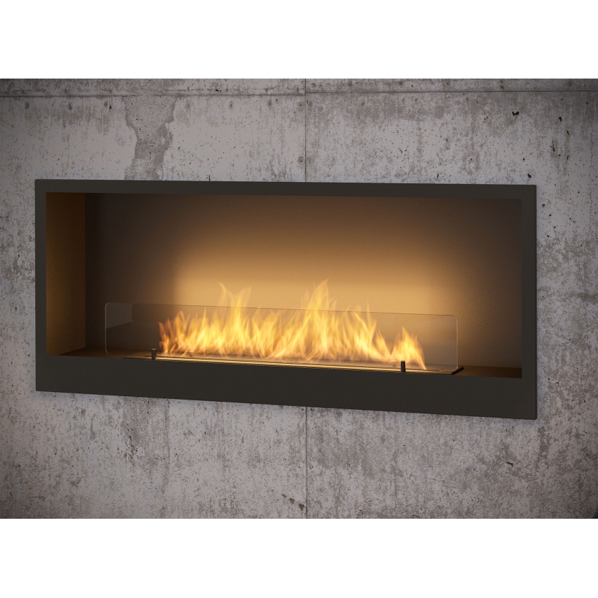 InFire – BIO-Einbaukamin 120x50 cm 3kW schwarz