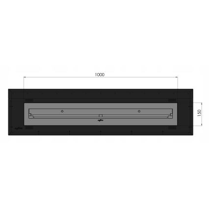 InFire – BIO-Einbaukamin 120x50 cm 5kW schwarz