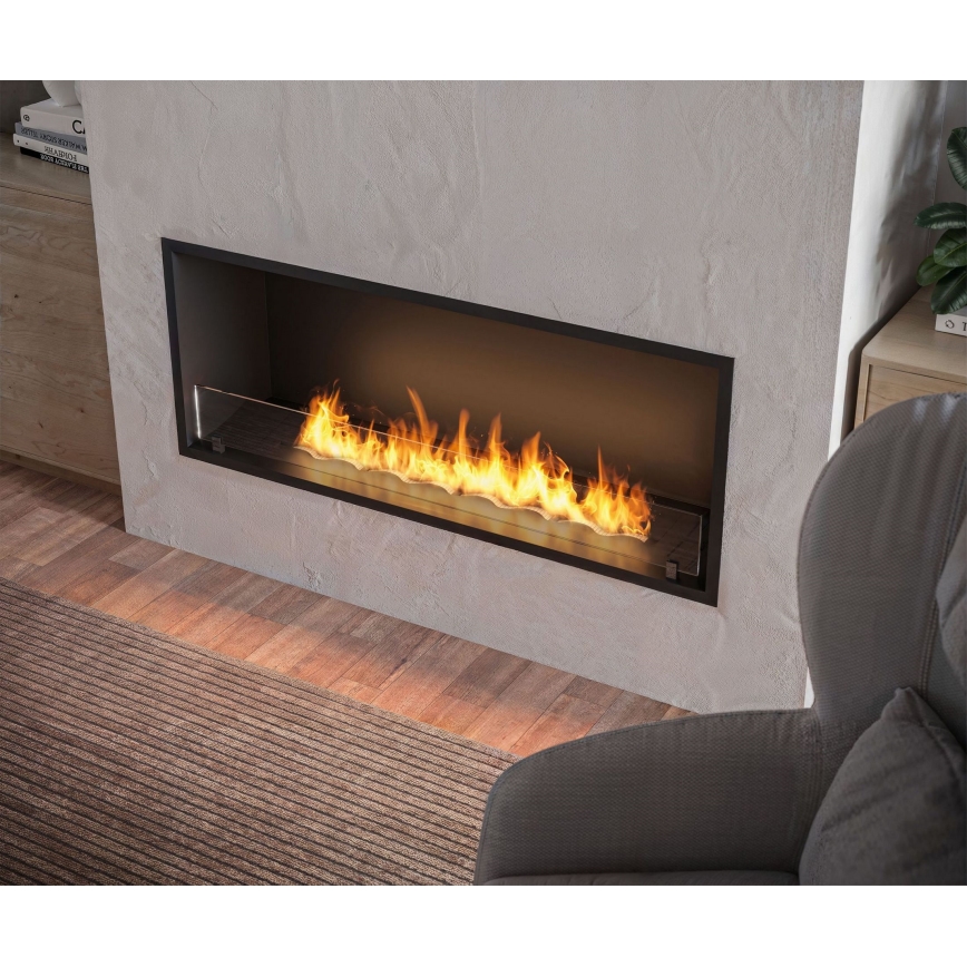 InFire - BIO-Einbaukamin 49,4x124,4 cm 6kW schwarz