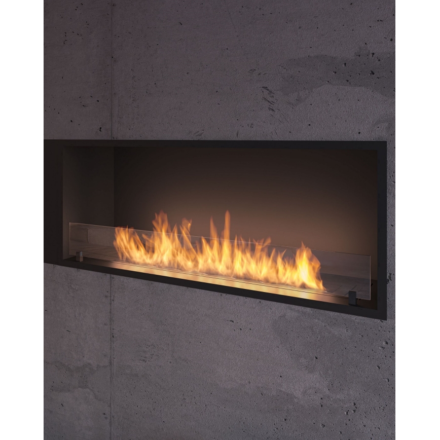 InFire - BIO-Einbaukamin 49,4x124,4 cm 6kW schwarz