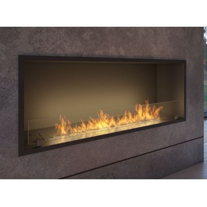 InFire - BIO-Einbaukamin 49,4x124,4 cm 6kW schwarz
