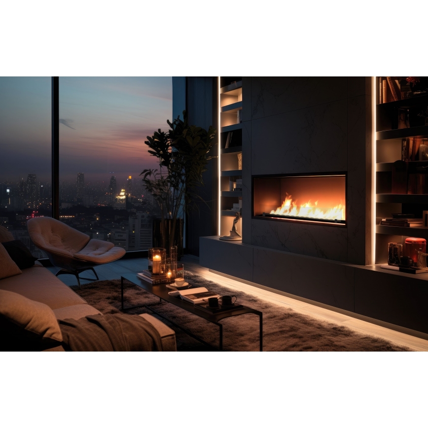 InFire - BIO-Einbaukamin 49,4x124,4 cm 6kW schwarz