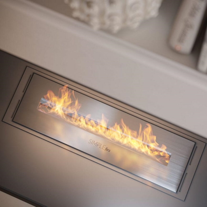 InFire - BIO-Einbaukamin 5,5x50 cm 3kW matt Chrom