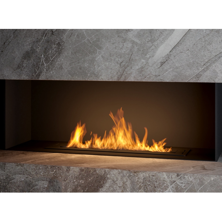 InFire - BIO-Einbaukamin 7,5x80 cm 6kW schwarz
