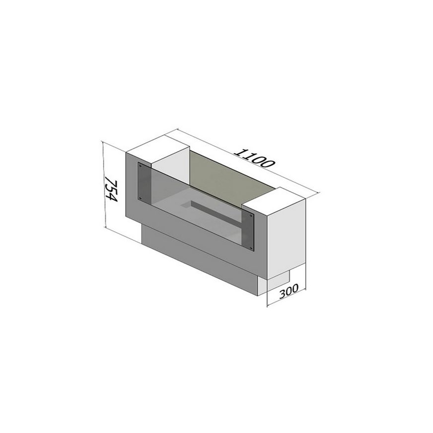 InFire – BIO-Kamin 110x75 cm 3kW bifazial